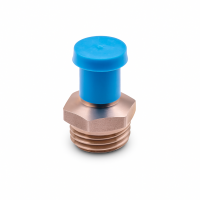 Blaue Schmiernippelkappen ohne Befestigungslasche