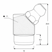 Kegelschmiernippel DIN 71412A B (H2A) 10mm Stahl verzinkt