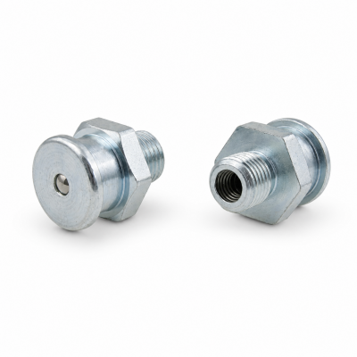Flachschmiernippel DIN 3404 M22/L (Ø22mm) G 1/4" Stahl verzinkt