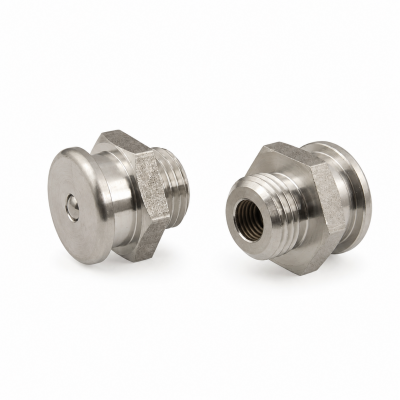 Flachschmiernippel DIN 3404 M22 (Ø22mm) M16 x 1,5 Edelstahl V4A