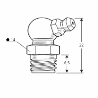 Kegelschmiernippel DIN 71412 C (H3) M12 x 1,75 Stahl verzinkt