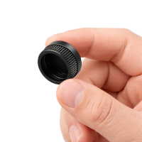 Schwarze Aluminium-Schutzkappen für Flachschmiernippel