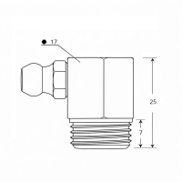 Kegelschmiernippel DIN 71412 C (H3) NPT 3/8" Stahl verzinkt