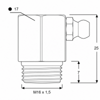 Kegelschmiernippel DIN 71412 C (H3) M16 x 1,5 Stahl verzinkt