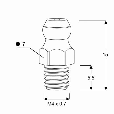 WTB® Kegelschmiernippel DIN 71412 A – 3/16 BSF Stahl Verzinkt – Made In Germany