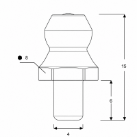 Kegelschmiernippel DIN 71412 A (H1A) 4mm Stahl verzinkt