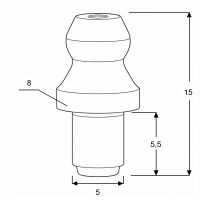 Kegelschmiernippel DIN 71412 A (H1A) 5mm Stahl verzinkt