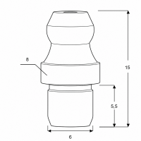 Kegelschmiernippel DIN 71412 A (H1A) 6mm Stahl verzinkt