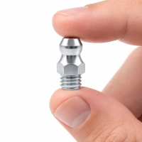 Kegelschmiernippel DIN 71412 A (H1) M6 x 1,0 Gewindelänge 4mm Stahl verzinkt