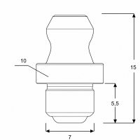 Kegelschmiernippel DIN 71412 A (H1A) 7mm Stahl verzinkt