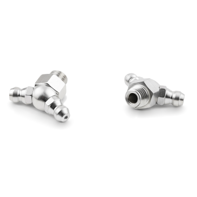 Kegelschmiernippel DIN 71412 mit Doppelkopf 67° M8 x 1,25 Stahl verzinkt