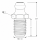 Hochdruckschmiernippel bis 400 bar DIN 71412 A (H1) M8 x 1,0 Stahl teneferiert