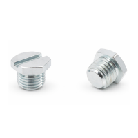 Verschlussstopfen mit Schlitz 1/4" UNF Stahl verzinkt
