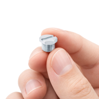 Verschlussstopfen mit Schlitz 1/4" UNF Stahl verzinkt