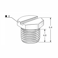 Verschlussstopfen mit Schlitz 1/4" UNF Stahl verzinkt