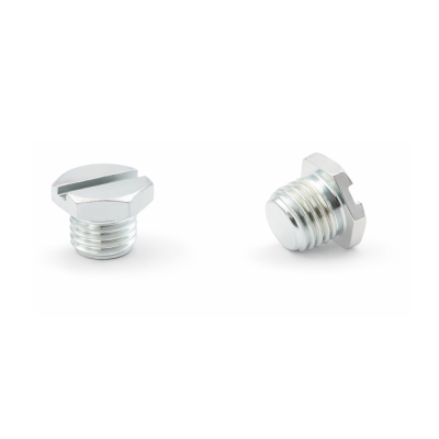 Verschlussstopfen mit Schlitz SFG 1/4" UNF Stahl verzinkt