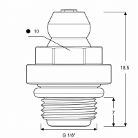 Hochdruckschmiernippel bis 600 bar DIN 71412 A (H1) G 1/8" Stahl teneferiert