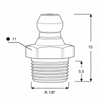 Kegelschmiernippel DIN 71412 A (H1) R 1/8" Stahl verzinkt