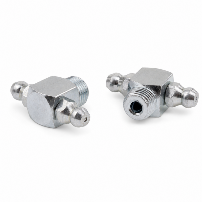 Kegelschmiernippel DIN 71412 mit Doppelkopf 90° R 1/8" 4-kant Stahl verzinkt