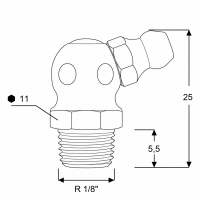 Kegelschmiernippel DIN 71412 B (67°) R 1/8" Stahl verzinkt