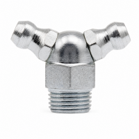 Kegelschmiernippel DIN 71412 mit Doppelkopf 67° R 1/8" Stahl verzinkt