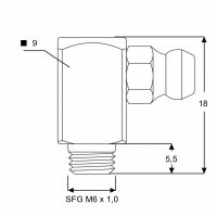 Kegelschmiernippel DIN 71412 C (H3/S) SFG M6 x 1,0 Stahl gelb verzinkt