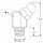 Kegelschmiernippel DIN 71412 B (H2/S) SFG M8 x 1,0 Stahl gelb verzinkt