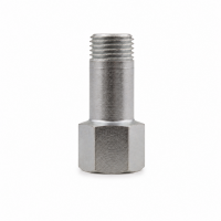 Schmiernippelverlängerung IG: M10x1,0 / AG: M10x1,0 30mm (Verlängerung um 24mm) 13/6kant Stahl verzinkt