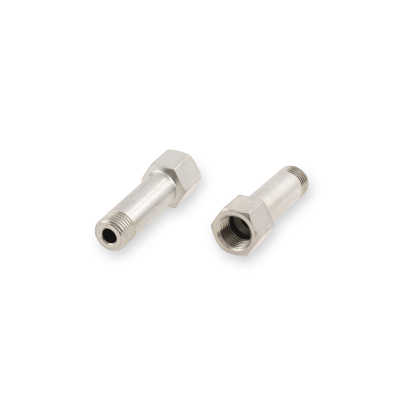 Schmiernippelverlängerung IG: M10x1,0 / AG: M10x1,0 40mm (Verlängerung um 34mm) 13/6kant Stahl verzinkt