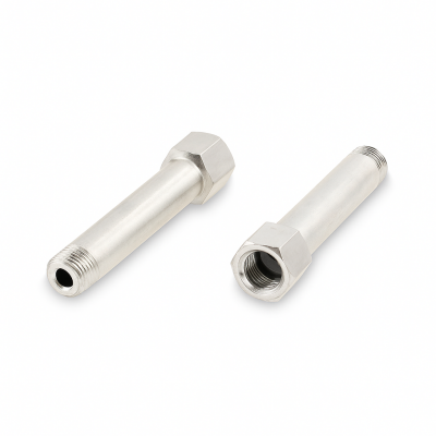 Schmiernippelverlängerung IG: M10x1,0 / AG: M10x1,0 60mm (Verlängerung um 54mm) 13/6kant Stahl verzinkt