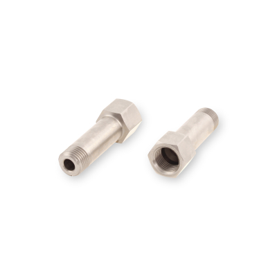 Schmiernippelverlängerung IG: M10x1,0 / AG: M10x1,0 40mm (Verlängerung um 34mm) 13/6kant Edelstahl V2A