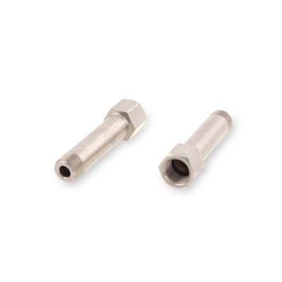 Schmiernippelverlängerung IG: M10x1,0 / AG: M10x1,0 50mm (Verlängerung um 44mm) 13/6kant Edelstahl V2A