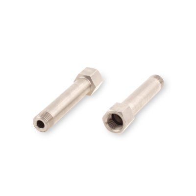 Schmiernippelverlängerung IG: M10x1,0 / AG: M10x1,0 60mm (Verlängerung um 54mm) 13/6kant Edelstahl V2A