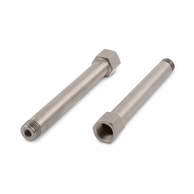 Schmiernippelverlängerung IG: M10x1,0 / AG: M10x1,0 100mm (Verlängerung um 94mm) 13/6kant Edelstahl V2A