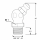 Kegelschmiernippel DIN 71412 B (H2) 3/8" UNF Stahl verzinkt