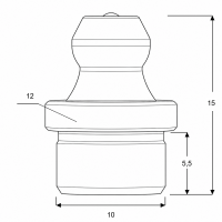 Kegelschmiernippel DIN 71412 A (H1A) 10mm Edelstahl V2A