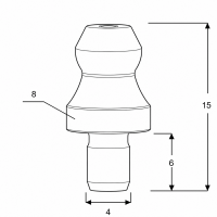 Kegelschmiernippel DIN 71412 A (H1A) 4mm Edelstahl V2A