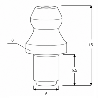 Kegelschmiernippel DIN 71412 A (H1A) 5mm Edelstahl V2A