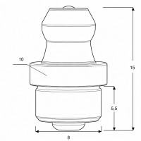 Kegelschmiernippel DIN 71412 A (H1A) 8mm Edelstahl V2A