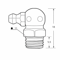 Kegelschmiernippel DIN 71412 C (H3) 1/8" NPT Edelstahl V2A