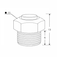Druckstift-Entlüftungsventil ca. 0,7-1,0 bar Öffnungsdruck G 1/8" Messing