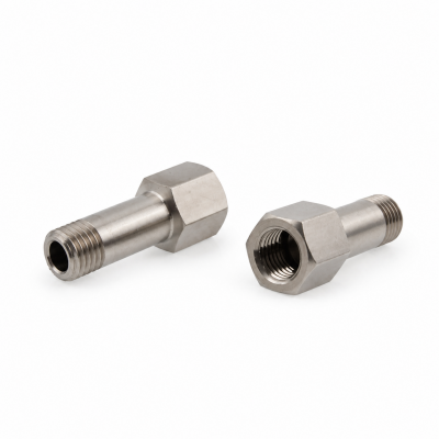 Schmiernippelverlängerung IG: M8x1,0 / AG: M8x1,0 30mm (Verlängerung um 24mm) 11/6kant Edelstahl V2A