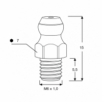 Kegelschmiernippel DIN 71412 A (H1) M6 x 1,0 Edelstahl V4A