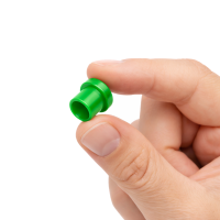 Grüne Schmiernippelkappen ohne Befestigungslasche