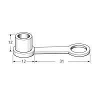 Schwarze Schmiernippelkappen mit Befestigungslasche
