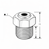 Entlüftungsventil ca. 3 bar Öffnungsdruck M6 x 1,0 Stahl verzinkt