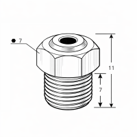 Entlüftungsventil M6 x 1,0 Messing