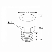 Entlüftungsventil mit Staub- und Spritzschutz M6x1,0 Stahl verzinkt 0,2bar Öffnungsdruck