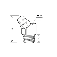 Kugelschmiernippel DIN 3402 K2 M6 x 1,0 Stahl verzinkt