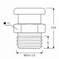 Flachschmiernippel DIN 3404 M4 (Ø10mm) M10 x 1,0 Stahl verzinkt